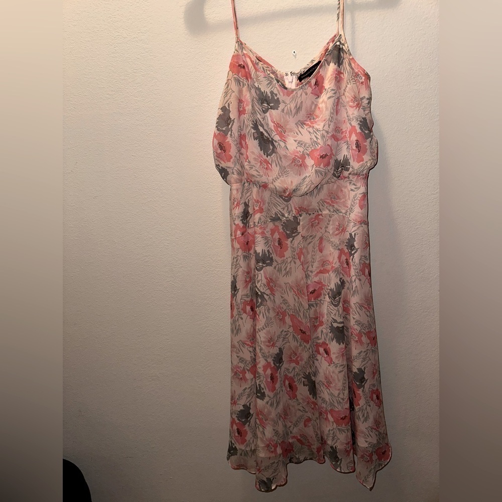 Banana Republic women’s pink floral boho lightweight summer spring dress 10
